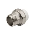 Изображение товара Муфта комбинированная EVER PLAST АТ 013 20 01 00 Дн20х1/2″ Ру25, разъемная, под приварку / наружная резьба, материал - полипропилен, цвет - белый